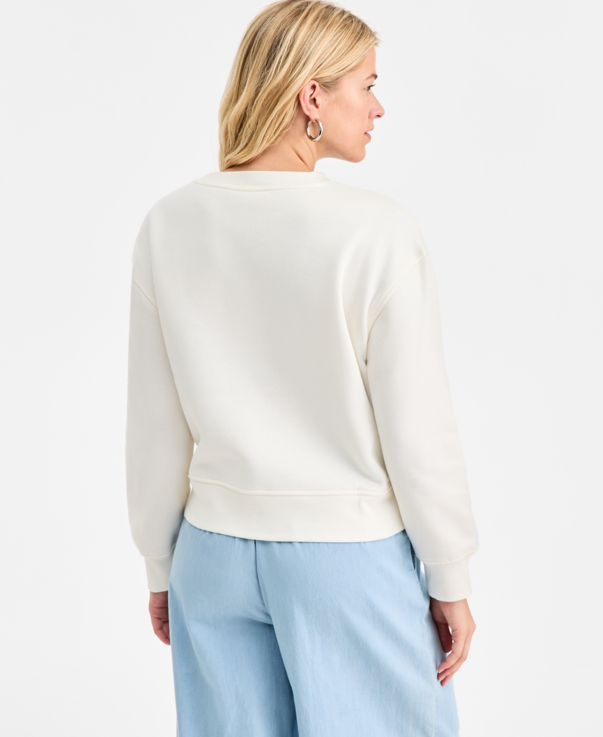 On 34th Women's Knit Long-Sleeve Cin Kiss Graphic Sweatshirt, Macy's Exclusive