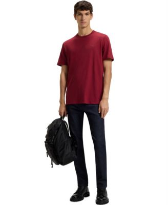 Men's Cotton Slub Logo Detail T-Shirt