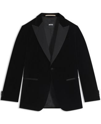 Men's Cotton Velvet Slim-Fit Tuxedo Jacket