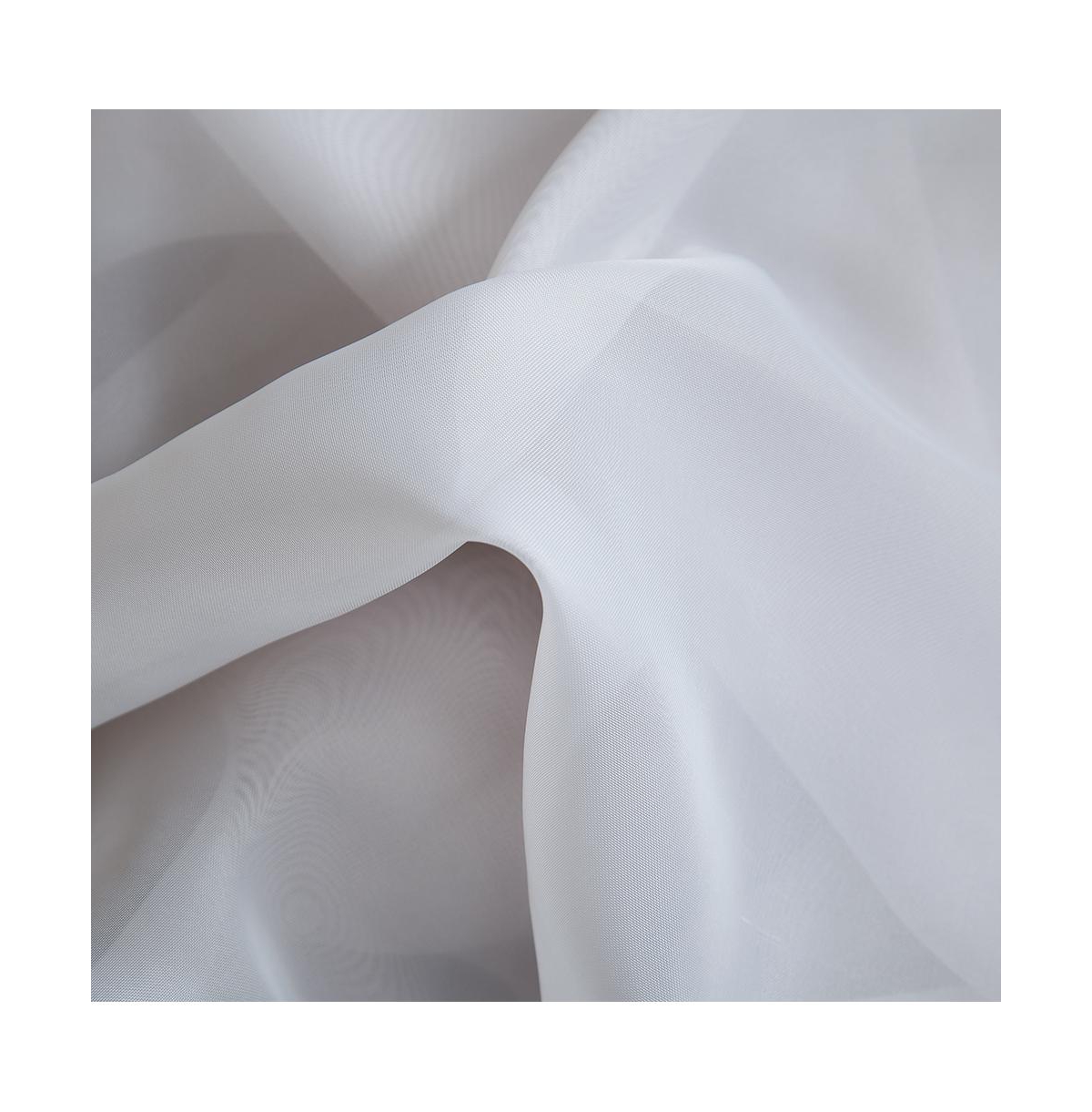 Hlc.me Sheer Voile French Door Patio Sidelight Window Treatment Curtain Panels with Tieback for Kitchen - 2 Panels (Silver