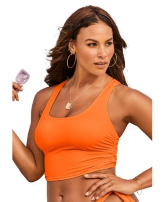 Women's Cropped Racerback Tankini Top