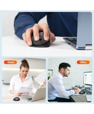 S30 Ergonomic Wireless Optical Mouse, 3 Adjustable DPI (DMERGS30-WB)