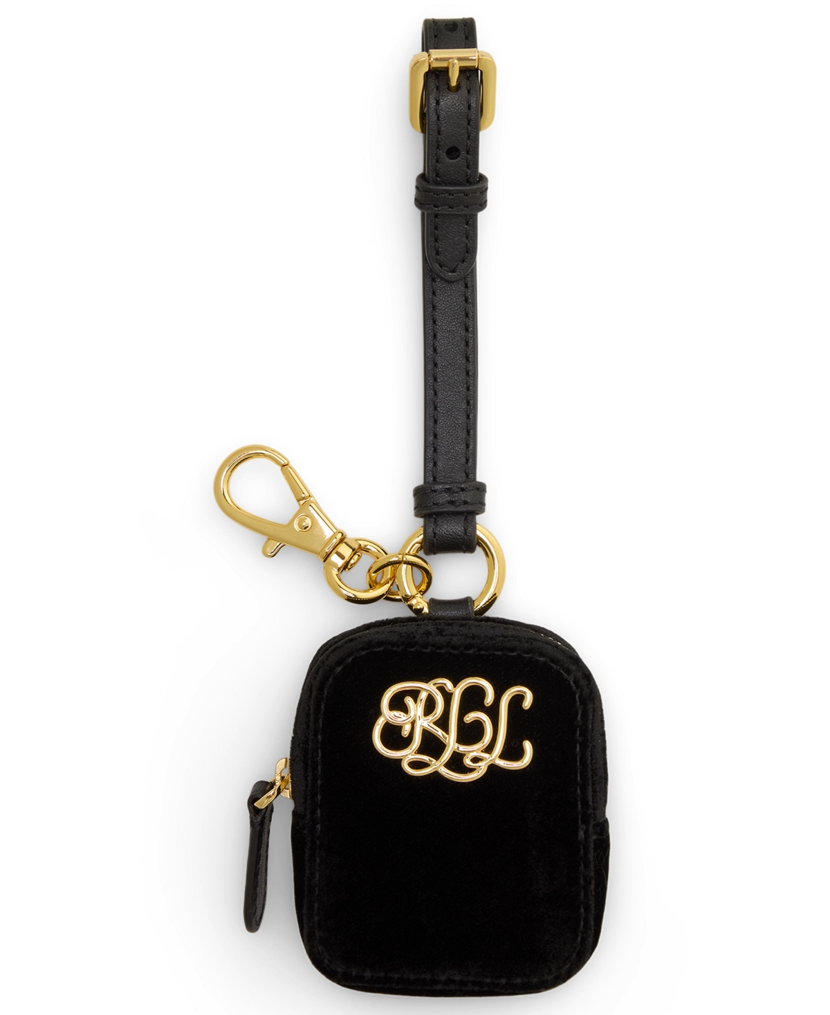 Ralph Lauren Boxed Printed Mini Zip Pouch In Black
