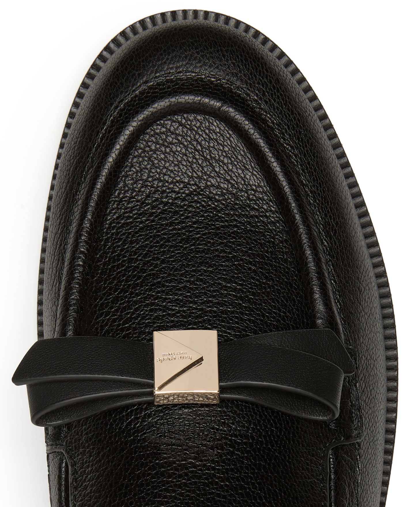 Женские туфли kate spade new york Deco Bow, цвет: Чёрный кожаный — фото 5