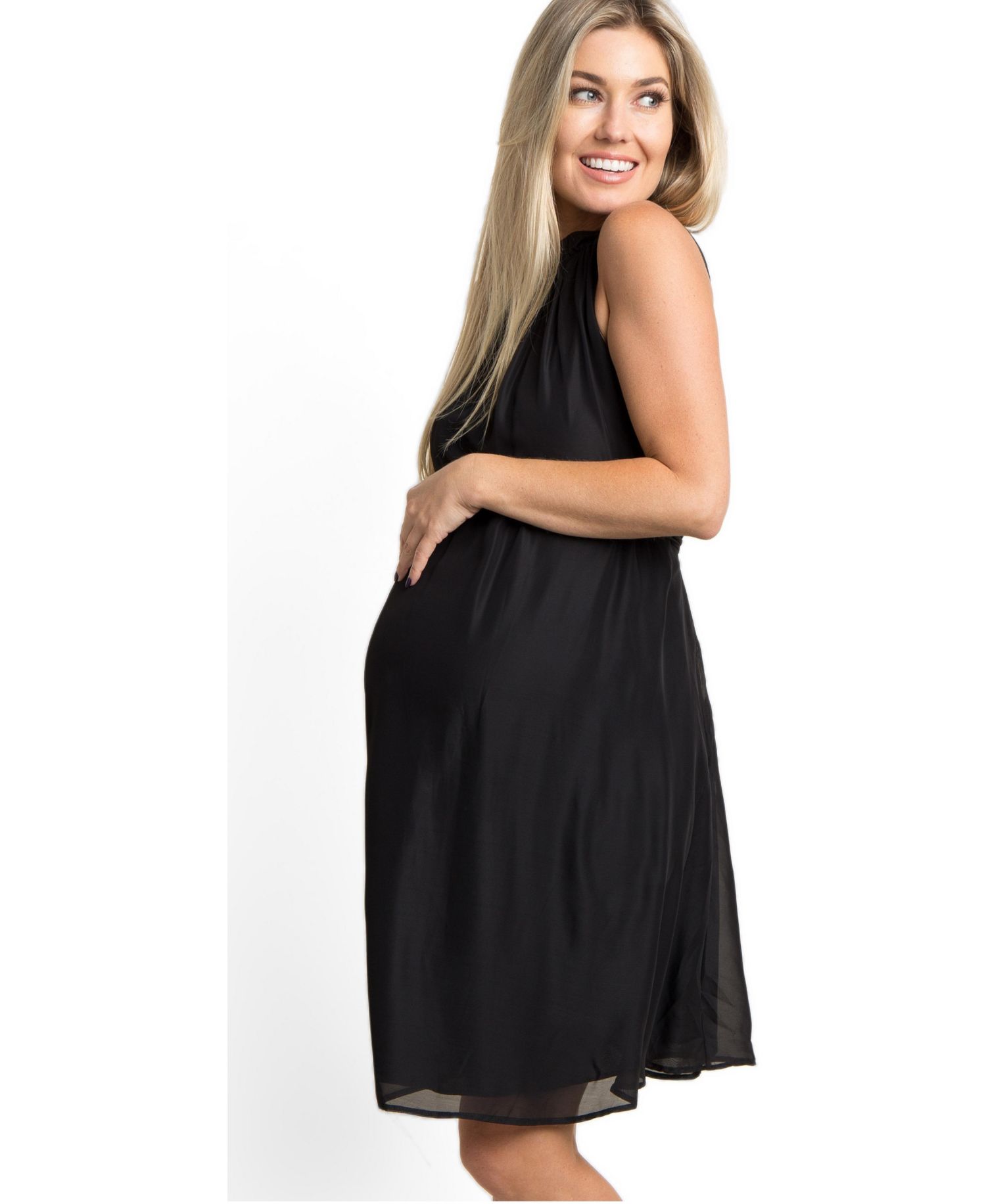 Women's Chiffon High Neck Dress