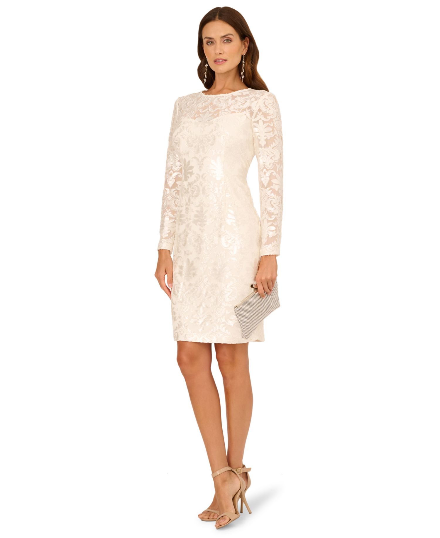 Women's Burnout Velvet Sheath Dress
