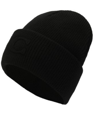 Women's Embossed C-Knit Beanie Hat