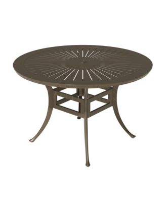 48" Patio Dining Table Bistro Table with 2" Umbrella Hole