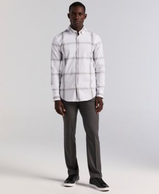 Men's Long Sleeve Ombre Plaid Shirt