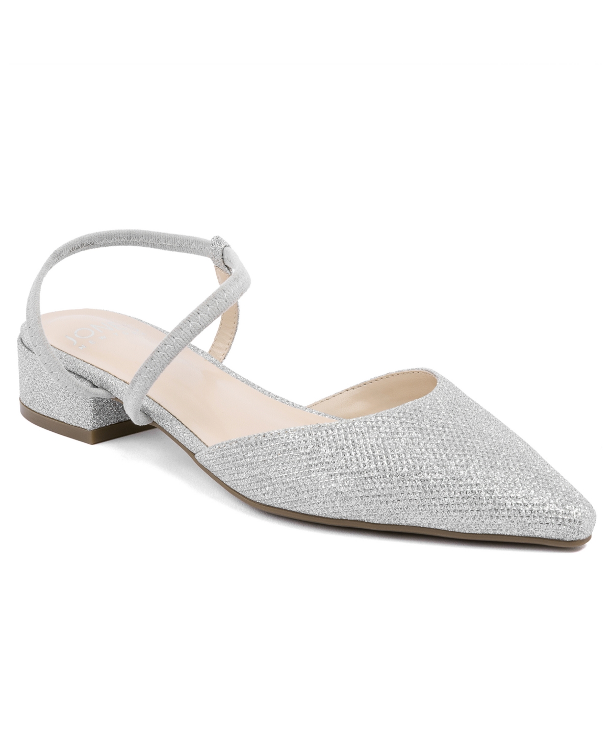 Jones New York Women's Karmin Closed Toe Dress Flat In Silver