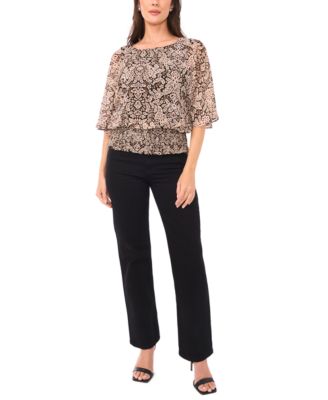 Women's Smocked-Waist Top