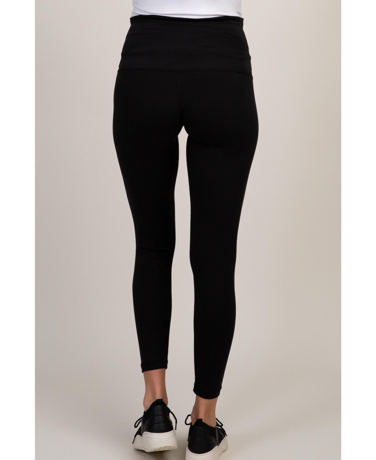 PinkBlush Black Solid Basic Maternity Leggings