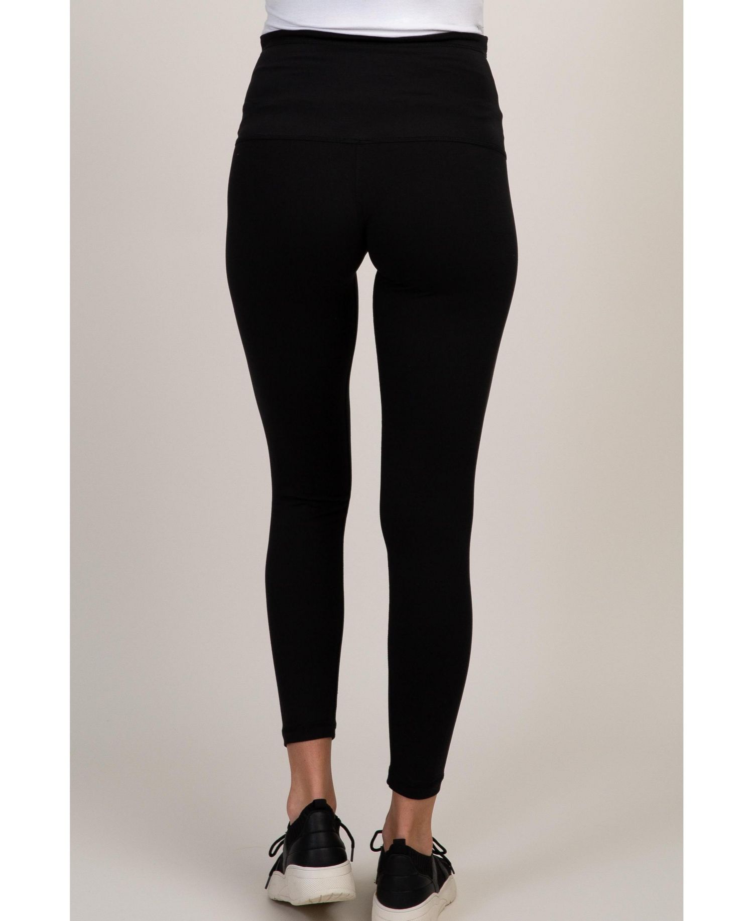 Women's Black Solid Basic Leggings