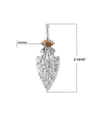 Sterling Silver Picture Jasper Fritz Casuse Arrowhead Pendant Enhancer