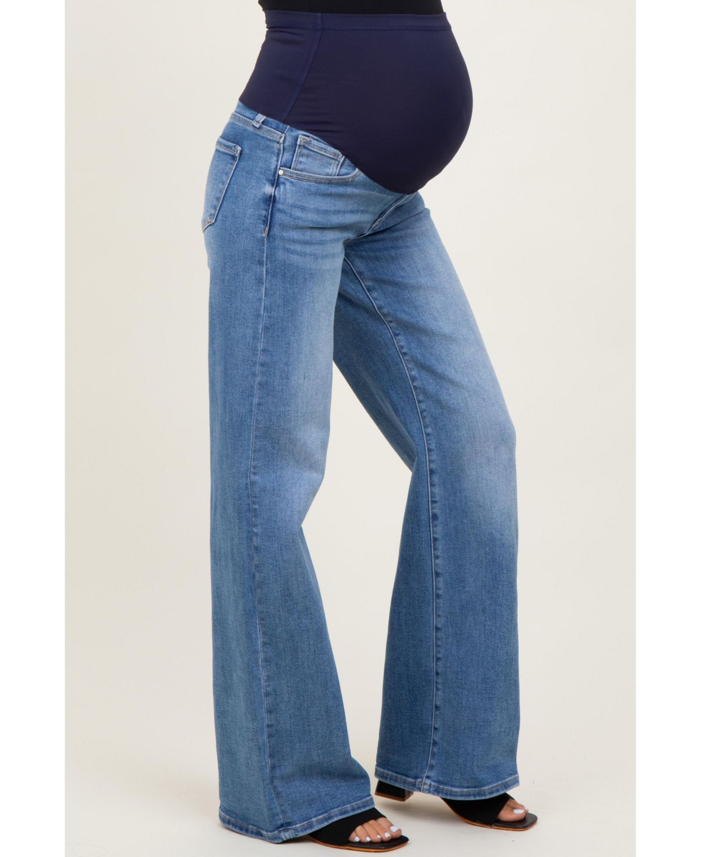 Женские джинсы Pinkblush Medium Low Rise Wide Leg, цвет: Синий — фото 5