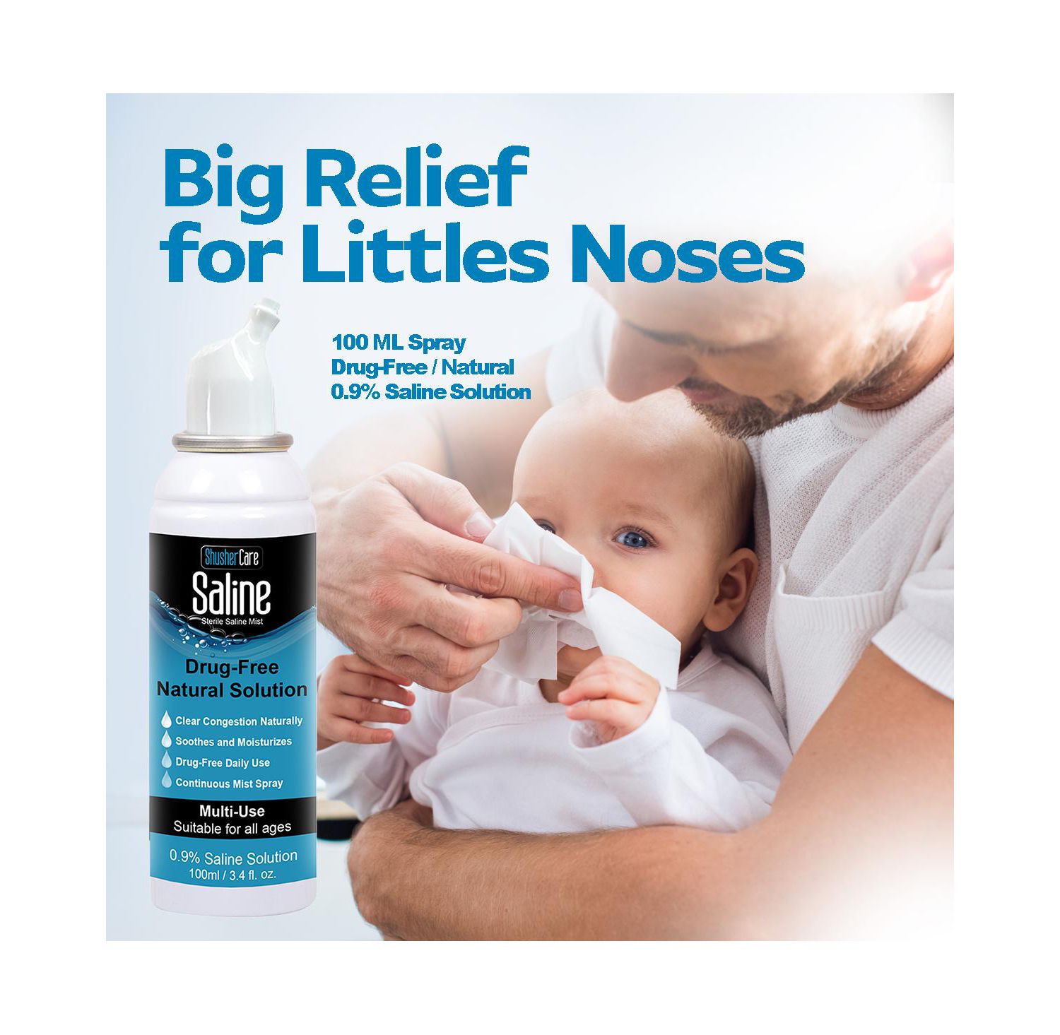 Shusher Care Saline Spray 100 mL
