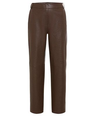 Women's Mona Fit Straight Leg Faux Croc Cropped Pant