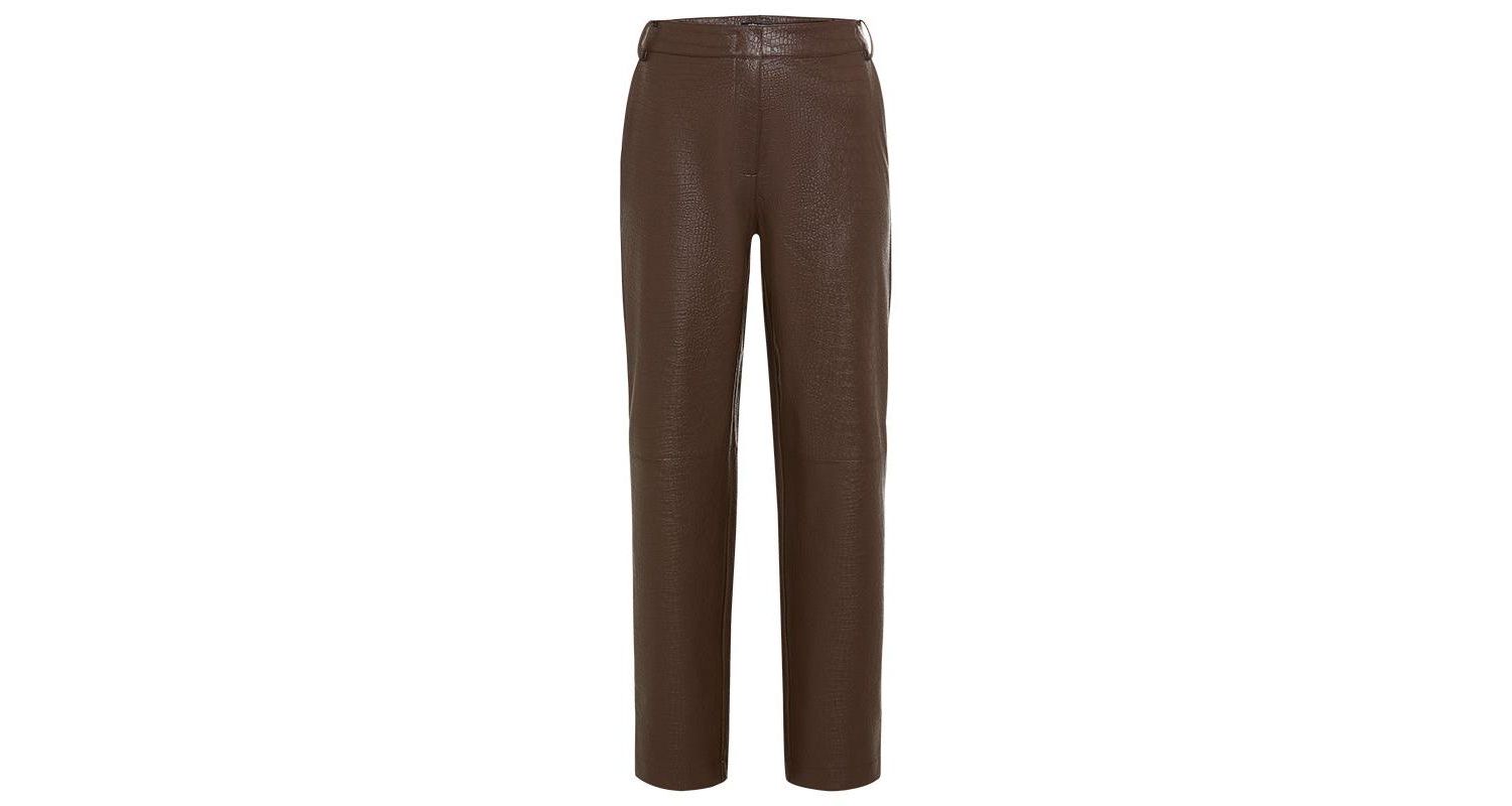 Women's Mona Fit Straight Leg Faux Croc Cropped Pant