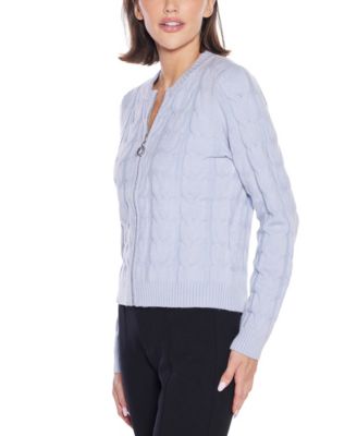 Women's Black Label Zip Cable Sweater