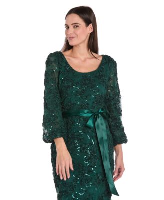 Women's Long Stretch Soutache Lace Dress