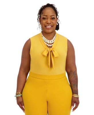 Women's Sleeveless Tie-Neck Top