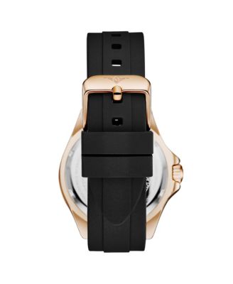 Depthmaster 4072 Men s Quartz Diver Watch – 42mm, Rose Gold-Tone Case, Black Dial, Silicone Strap, Date, 100M Water Resistant