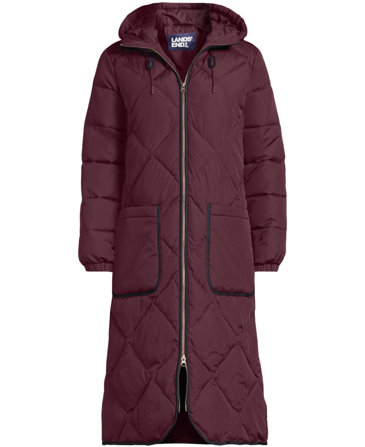Lands' End Women's FeatherFree Insulated Diamond Quilted Maxi Coat