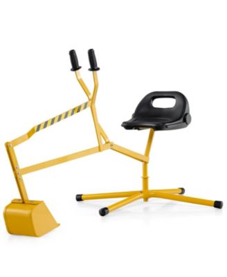 Kids Ride on Sand Digger w/ 360&deg; Rotatable Seat Flexible Shovel for Dirt Snow