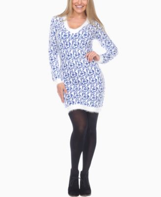 Women's Fuzzy Knit Sweater Dress