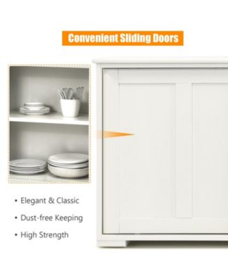 Kitchen Storage Cupboard Cabinet with Sliding Door