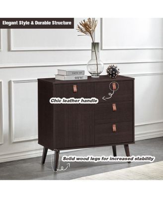 3-drawer Sideboard Storage Display Cabinet