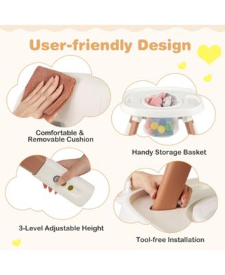 16-in-1 Baby High Chair w/ Activity Center Booster Seat Building Block Table