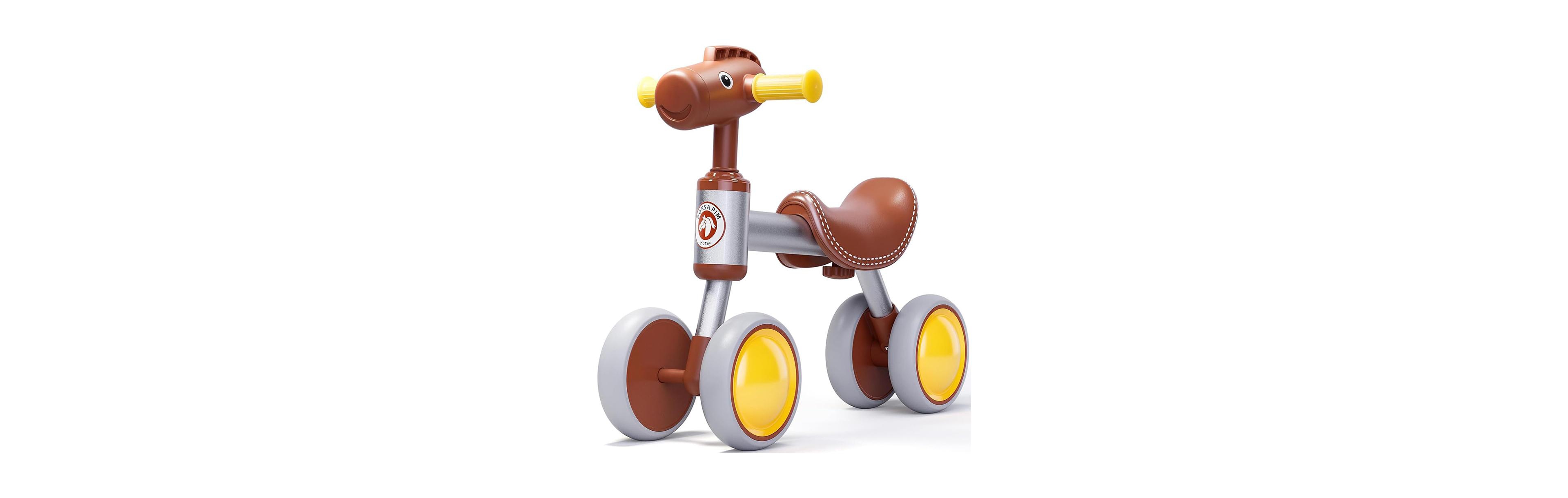 Baby Balance Bike No Pedal 4-Wheel Bicycle