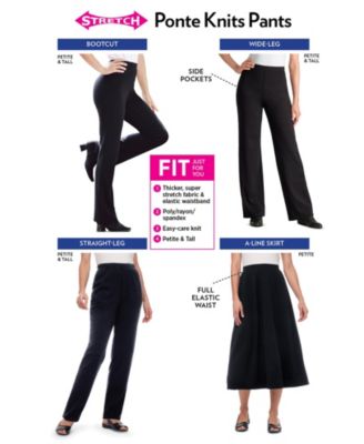Women's Within Tall Straight-Leg Stretch Ponte-Knit Pull-On Pants