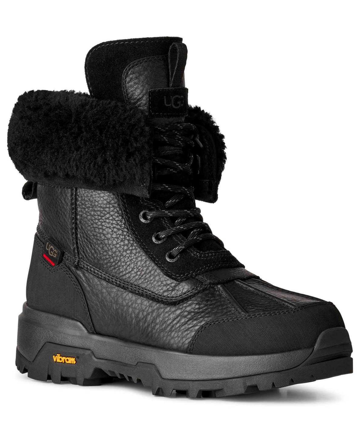 Ugg Round-toe Lace-up Boots In Black