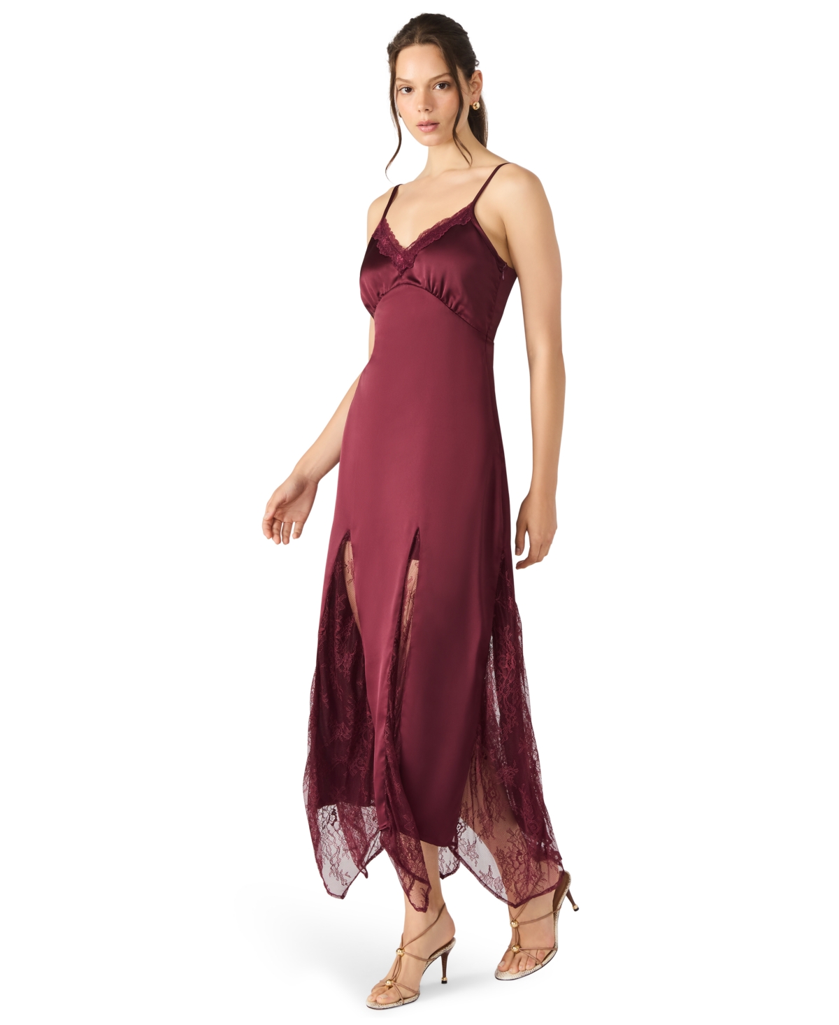 Steve Madden Women's Delia Sleeveless Midi Dress In Burgundy