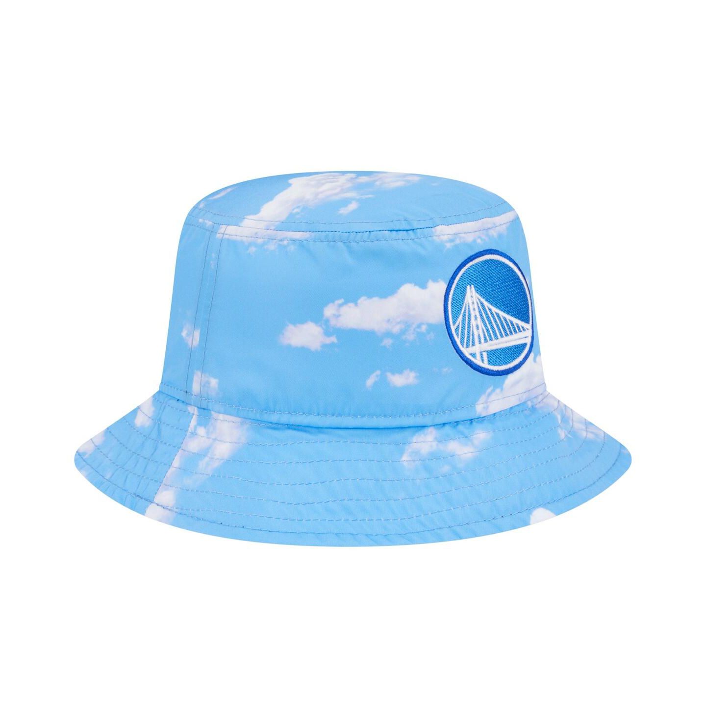 Мужская панама New Era Black/Light Blue Golden State Warriors Summer Sun and Storm Reversible Bucket Hat — фото 3