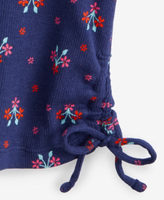 Girls' 5-18 Floral Print Ruched Top, Macy's Exclusive