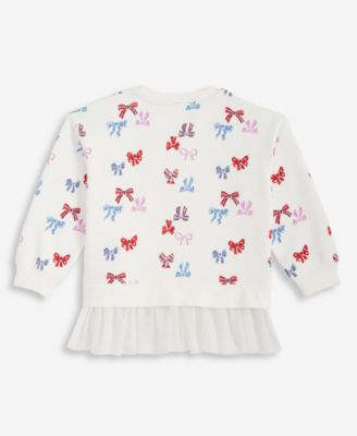 Girls' Toddler 2T-4T Crewneck Printed Sweatshirt, Macy's Exclusive