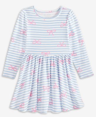 Epic Threads - Toddler Girls Striped Bow-Print Dress