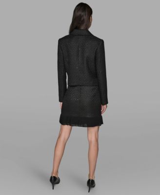 Women's Novelty Cropped Button Front Jacket