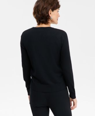 Women's Printed Satin-Front Party Cardigan, Macy's Exclusive