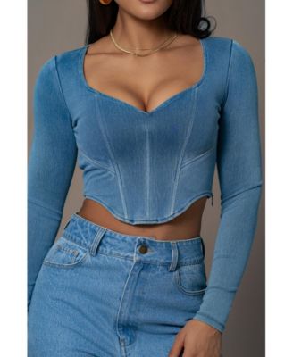 Women's Tesa Sweetheart Denim Top