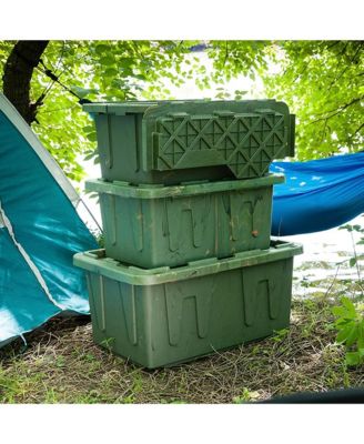 Durabilt 27 Gallon 2 Pack Heavy Duty Storage Tote with Lid