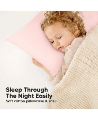 Jumbo Toddler Pillow with Pillowcase, 14X20 Soft Toddler Pillows for Sleeping, Kids Travel Pillow