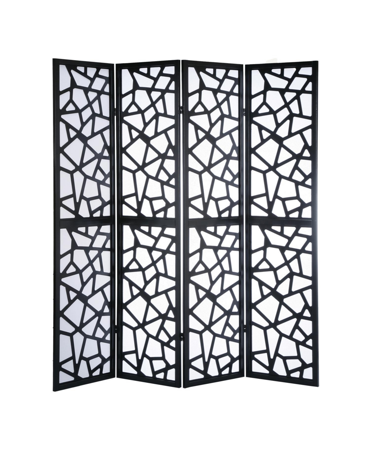 Streamdale Furniture Giyano 4 Panel Screen Room Divider, Black