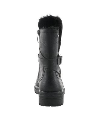 FRANCALA Foldover Faux Fur Booties with Relife Shock Absorbing Sole