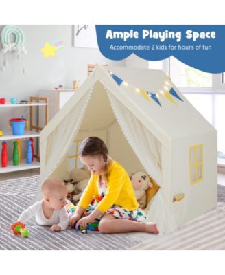 48 x 42 x 50 Inch Large Play Tent with Washable Cotton Mat Holiday Birthday Gift for Kids