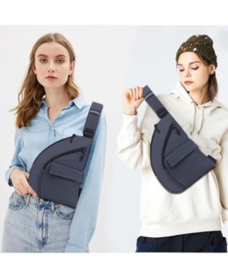 Anti Theft Travel Bag, Crossbody Bags Chest Sling Bag Purses for Women Men Black Right