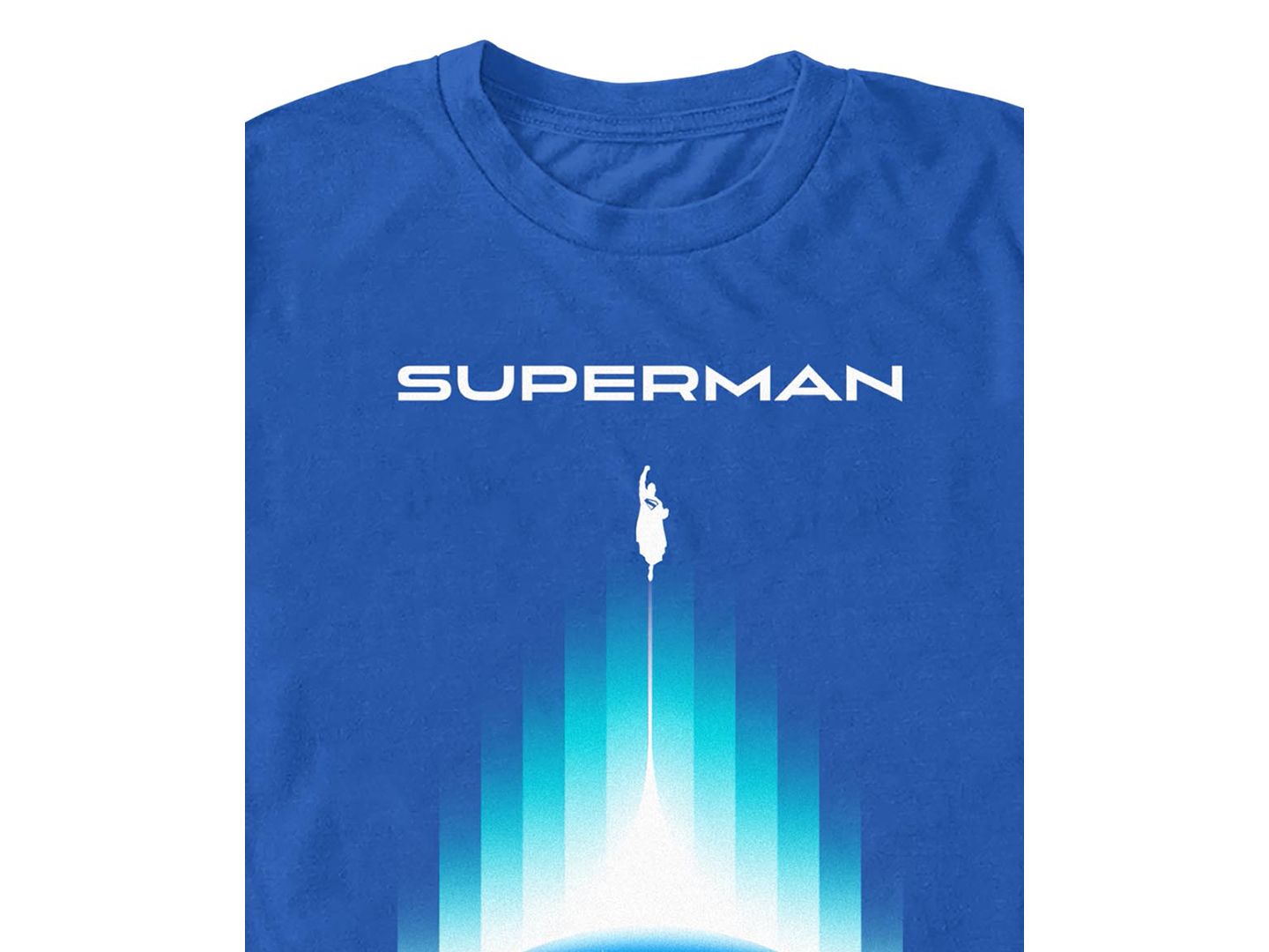 Мужская футболка Fifth Sun Superman 2025 Regular Fit Crew Neck, цвет: Королевский синий — фото 3